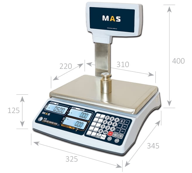 Торговые электронные весы MAS MR1-06P - 2