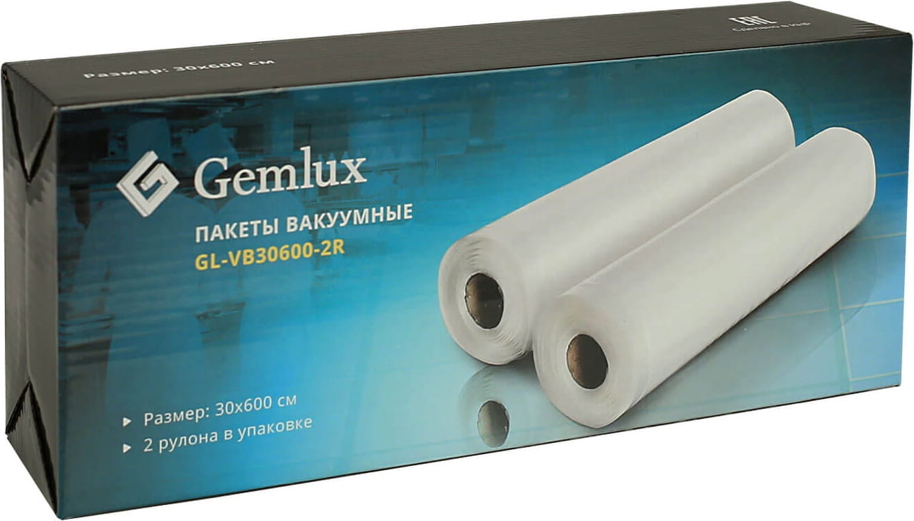 Вакуумные пакеты GEMLUX GL-VB30600-2R (2 рулона) - 2