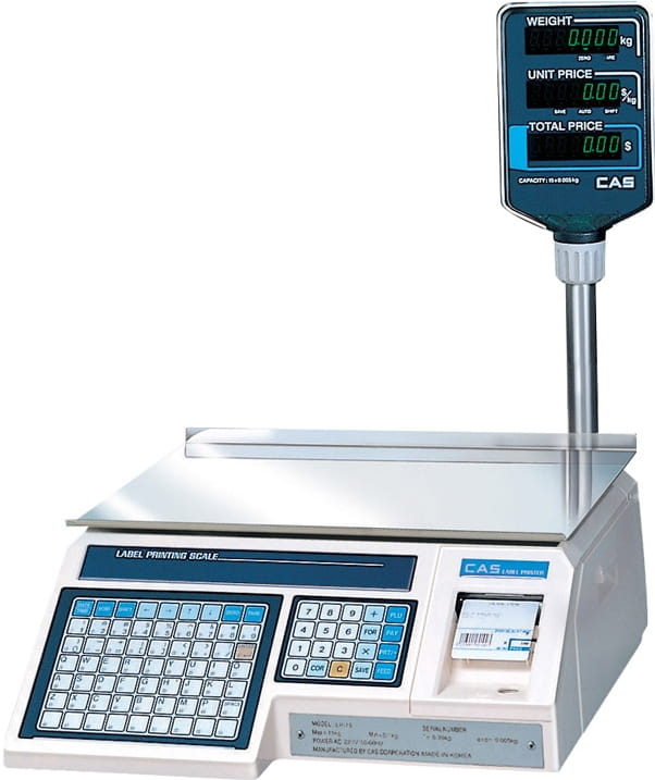 Торговые электронные весы CAS LP-6R (1.6) с печатью этикеток