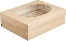 Картонная коробка (упаковка) для маффинов КОМУС ECO MUF12 (100 шт)