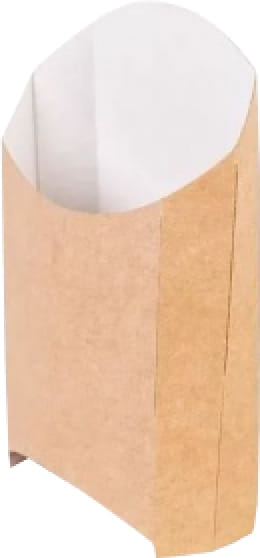 Коробка (упаковка) для картошки фри ДЖИДИПРО ECO FRY M 105х50х110 мм (1200 шт)